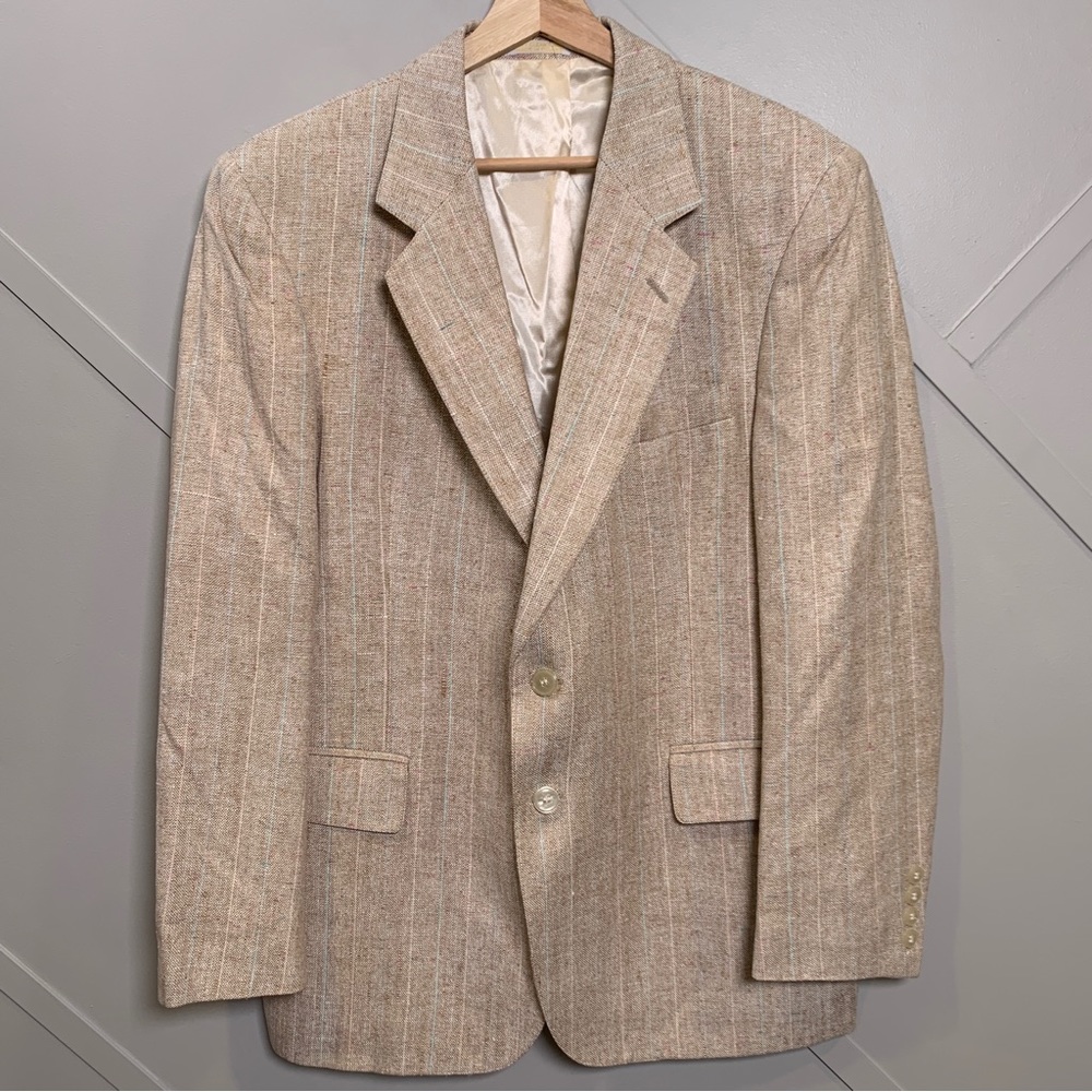 Mens Tan Blazer Jacket Size 41R